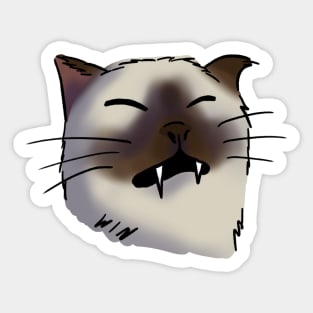 Angry siamese cat Sticker